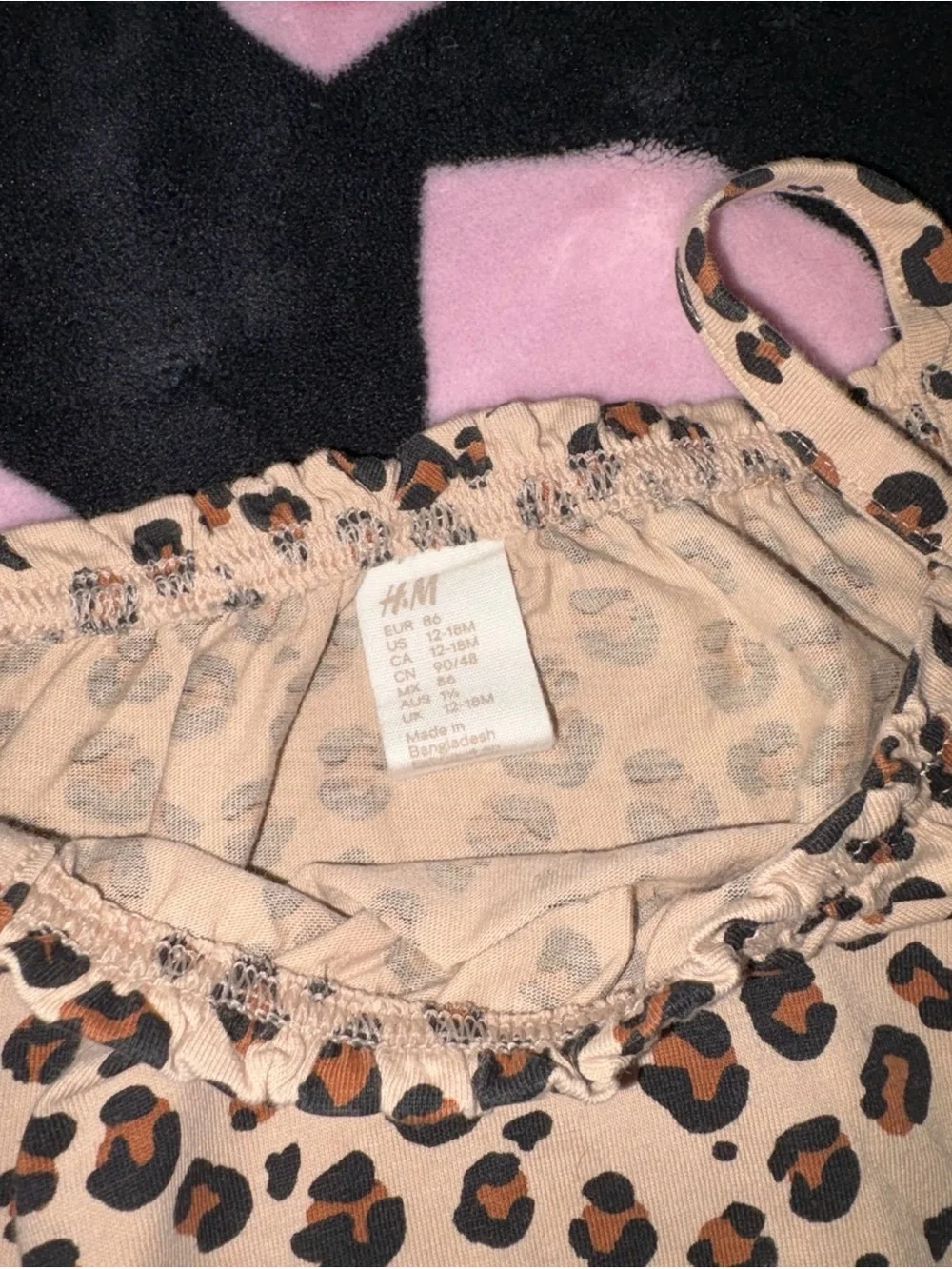 H&M kids leopard print jumpsuit